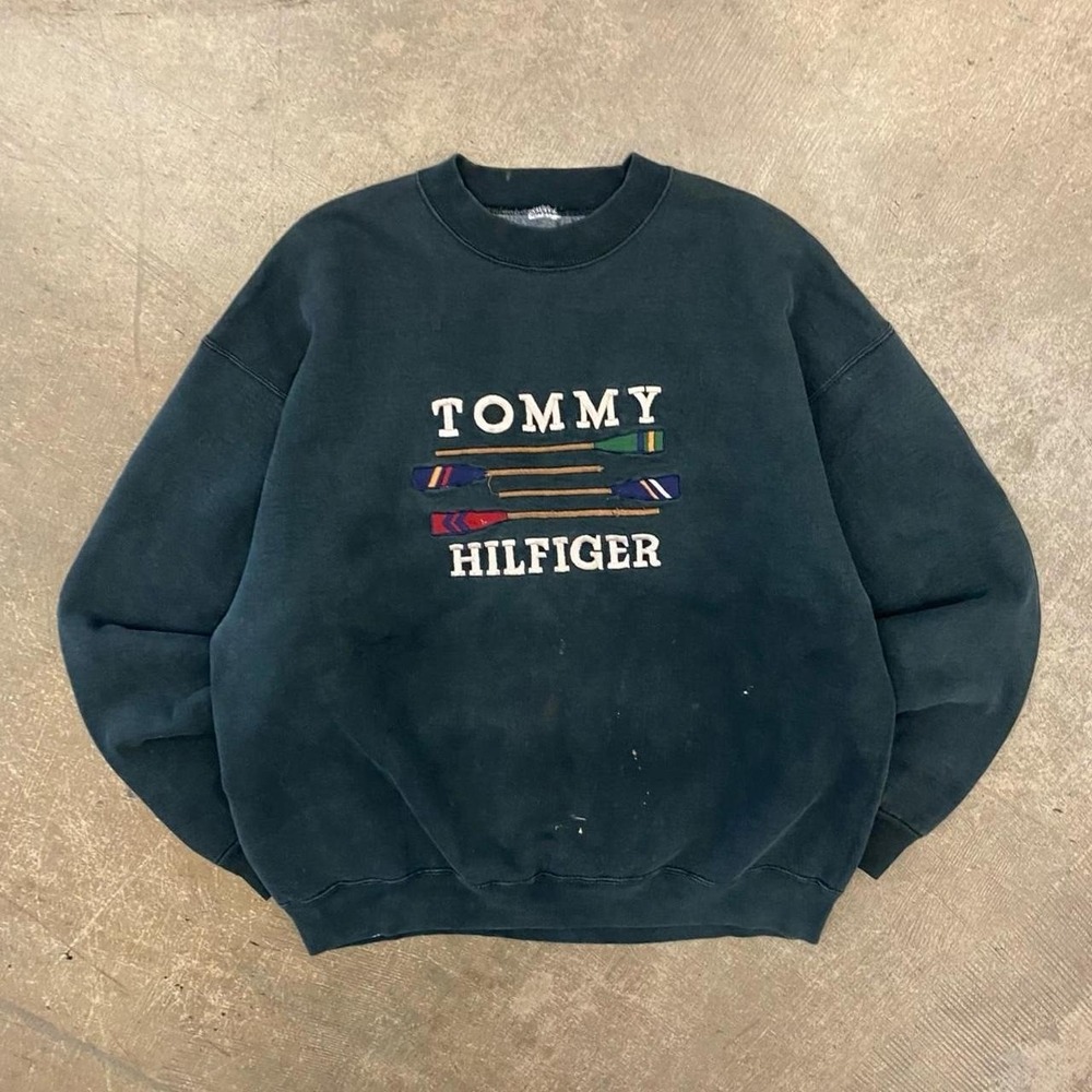 Vintage Tommy Hilfiger Oars Rowing 90s Essential Sweatshirt Crewneck Size XL